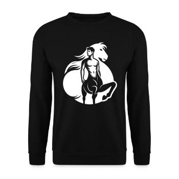 Centaure, créature mythique, mythologie grecque - Sweat-shirt Unisexe - noir - Devant - Alina (178cm) & Michal (187cm)