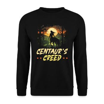 Centaure, créature mythique, mythologie grecque - Sweat-shirt Unisexe - noir - Devant - Alina (178cm) & Michal (187cm)