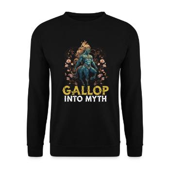 Centaure, créature mythique, mythologie grecque - Sweat-shirt Unisexe - noir - Devant - Alina (178cm) & Michal (187cm)