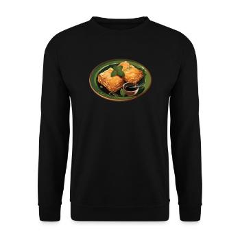 Baklava Pâtisserie Dessert Gourmand Moyen-Orient - Sweat-shirt Unisexe - noir - Devant - Alina (178cm) & Michal (187cm)