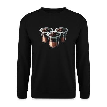 Chocolate Pudding Sweet Dessert Food Lover Foodie - Unisex Sweatshirt - black - Front - Alina (178cm) & Michal (187cm)