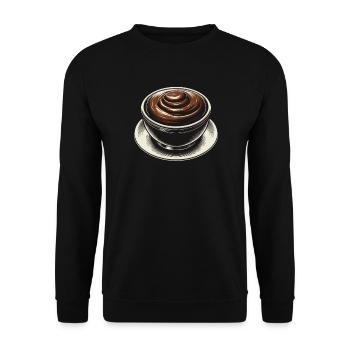 Chocolate Pudding Sweet Dessert Food Lover Foodie - Unisex Sweatshirt - black - Front - Alina (178cm) & Michal (187cm)