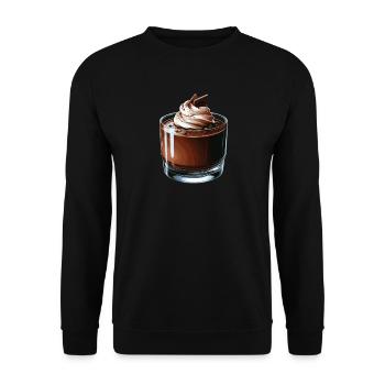 Chocolate Pudding Sweet Dessert Food Lover Foodie - Unisex Sweatshirt - black - Front - Alina (178cm) & Michal (187cm)