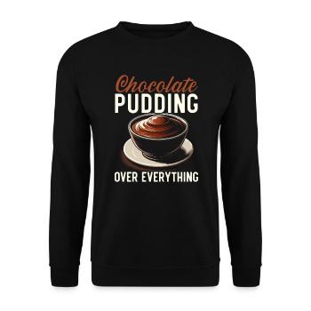 Chocolate Pudding Sweet Dessert Food Lover Foodie - Unisex Sweatshirt - black - Front - Alina (178cm) & Michal (187cm)