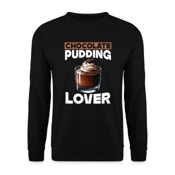 Pudding au chocolat Dessert sucré Gourmand Foodie - Sweat-shirt Unisexe - noir - Devant - Alina (178cm) & Michal (187cm)