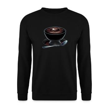 Chocolate Pudding Sweet Dessert Food Lover Foodie - Unisex Sweatshirt - black - Front - Alina (178cm) & Michal (187cm)