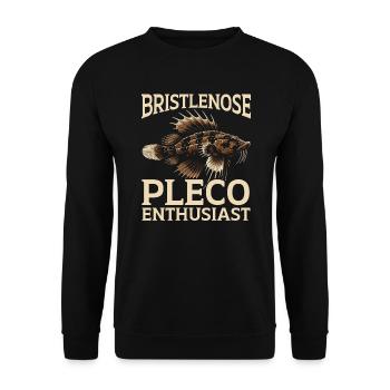 Borstennase Plecos Fischliebhaber Süßwasseraquarium - Unisex Pullover - Schwarz - Vorne - Alina (178cm) & Michal (187cm)