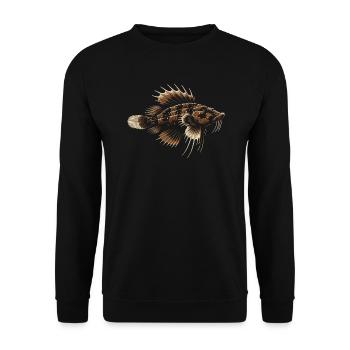 Bristlenose Plecos Fish Lover Freshwater Aquarium - Unisex Sweatshirt - black - Front - Alina (178cm) & Michal (187cm)