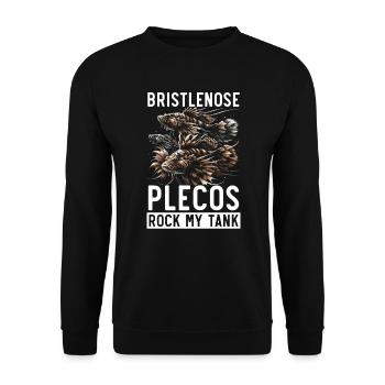 Borstennase Plecos Fischliebhaber Süßwasseraquarium - Unisex Pullover - Schwarz - Vorne - Alina (178cm) & Michal (187cm)