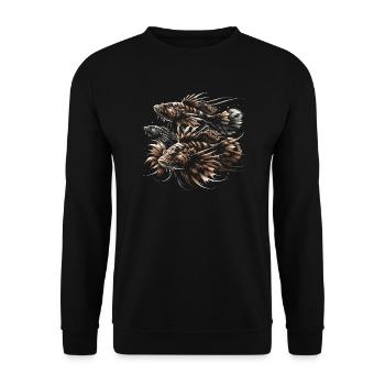 Bristlenose Plecos Fish Lover Freshwater Aquarium - Unisex Sweatshirt - black - Front - Alina (178cm) & Michal (187cm)