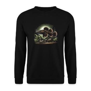 Bristlenose Plecos Fish Lover Freshwater Aquarium - Unisex Sweatshirt - black - Front - Alina (178cm) & Michal (187cm)
