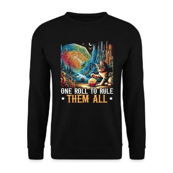 Jeu de rôle RPG Maître du jeu vidéo Gamer - Sweat-shirt Unisexe - noir - Devant - Alina (178cm) & Michal (187cm)