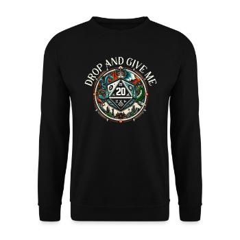 Jeu de rôle RPG Maître du jeu vidéo Gamer - Sweat-shirt Unisexe - noir - Devant - Alina (178cm) & Michal (187cm)