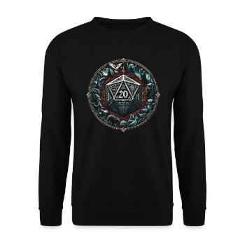 Jeu de rôle RPG Maître du jeu vidéo Gamer - Sweat-shirt Unisexe - noir - Devant - Alina (178cm) & Michal (187cm)