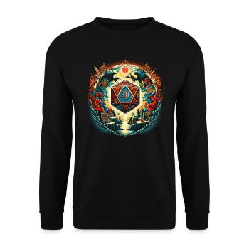 Role Playing Game RPG Master Video Game Gamer - Unisex Sweatshirt - black - Front - Alina (178cm) & Michal (187cm)