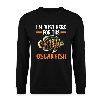 Oscar Fischliebhaber Süßwasser-Aquaristik - Unisex Pullover - Schwarz - Vorne - Alina (178cm) & Michal (187cm)