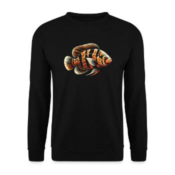 Oscar Fish Lover Aquarium d’aquariophilie d’eau douce - Sweat-shirt Unisexe - noir - Devant - Alina (178cm) & Michal (187cm)