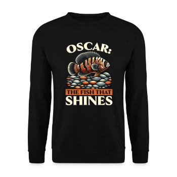 Oscar Fish Lover Aquarium d’aquariophilie d’eau douce - Sweat-shirt Unisexe - noir - Devant - Alina (178cm) & Michal (187cm)