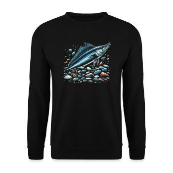 Wahoo Fish Catcher Fisher Pêcheur Pêche - Sweat-shirt Unisexe - noir - Devant - Alina (178cm) & Michal (187cm)