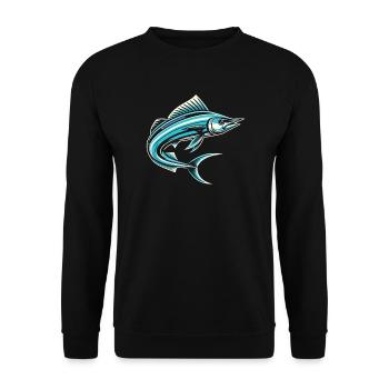 Wahoo Fish Catcher Fisher Pêcheur Pêche - Sweat-shirt Unisexe - noir - Devant - Alina (178cm) & Michal (187cm)