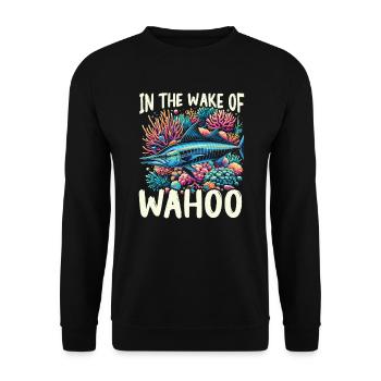Wahoo Fish Catcher Fisher Pêcheur Pêche - Sweat-shirt Unisexe - noir - Devant - Alina (178cm) & Michal (187cm)