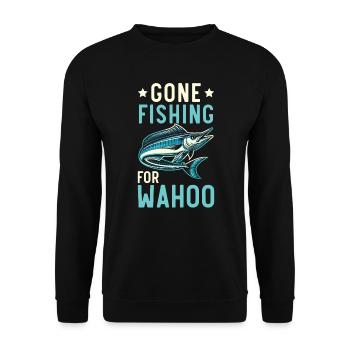 Wahoo Fischfänger Fischer Fischer Angeln - Unisex Pullover - Schwarz - Vorne - Alina (178cm) & Michal (187cm)