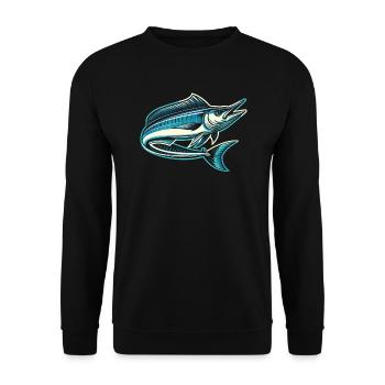 Wahoo Fish Catcher Fisher Pêcheur Pêche - Sweat-shirt Unisexe - noir - Devant - Alina (178cm) & Michal (187cm)