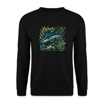 Wahoo Fish Catcher Fisher Pêcheur Pêche - Sweat-shirt Unisexe - noir - Devant - Alina (178cm) & Michal (187cm)