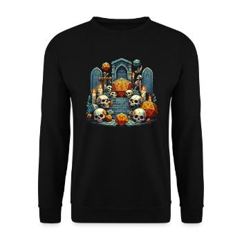 Role Playing Game RPG Master Video Game Gamer - Unisex Sweatshirt - black - Front - Alina (178cm) & Michal (187cm)