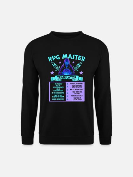 Jeu de rôle RPG Maître du jeu vidéo Gamer - Sweat-shirt Unisexe - noir