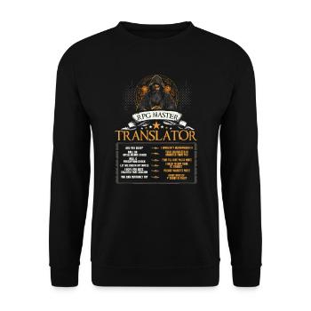 Role Playing Game RPG Master Video Game Gamer - Unisex Sweatshirt - black - Front - Alina (178cm) & Michal (187cm)