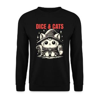 Role Playing Game RPG Master Video Game Gamer - Unisex Sweatshirt - black - Front - Alina (178cm) & Michal (187cm)