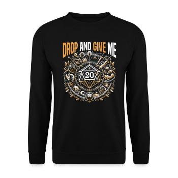 Jeu de rôle RPG Maître du jeu vidéo Gamer - Sweat-shirt Unisexe - noir - Devant - Alina (178cm) & Michal (187cm)