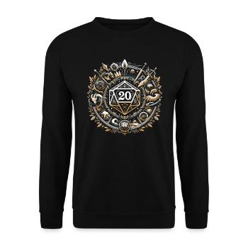 Role Playing Game RPG Master Video Game Gamer - Unisex Sweatshirt - black - Front - Alina (178cm) & Michal (187cm)