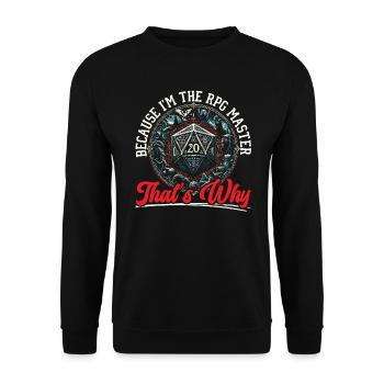 Role Playing Game RPG Master Video Game Gamer - Unisex Sweatshirt - black - Front - Alina (178cm) & Michal (187cm)