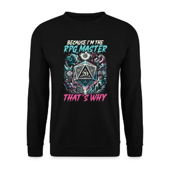 Jeu de rôle RPG Maître du jeu vidéo Gamer - Sweat-shirt Unisexe - noir - Devant - Alina (178cm) & Michal (187cm)