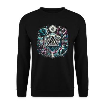 Jeu de rôle RPG Maître du jeu vidéo Gamer - Sweat-shirt Unisexe - noir - Devant - Alina (178cm) & Michal (187cm)