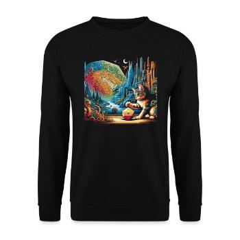 Jeu de rôle RPG Maître du jeu vidéo Gamer - Sweat-shirt Unisexe - noir - Devant - Alina (178cm) & Michal (187cm)
