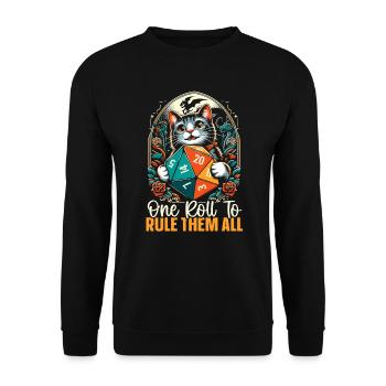 Rollenspiel RPG Master Videospiel Gamer - Unisex Pullover - Schwarz - Vorne - Alina (178cm) & Michal (187cm)