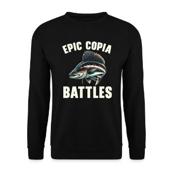 Cobia Amateur De Pêche Attrapeur De Poissons Pêcheur Pêcheur - Sweat-shirt Unisexe - noir - Devant - Alina (178cm) & Michal (187cm)