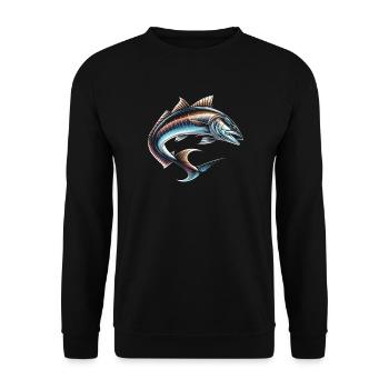 Cobia Amateur De Pêche Attrapeur De Poissons Pêcheur Pêcheur - Sweat-shirt Unisexe - noir - Devant - Alina (178cm) & Michal (187cm)