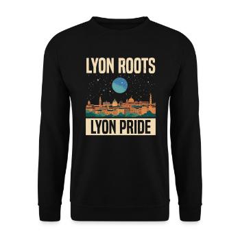 Lyon Frankreich Reisen Urlaub Tourist Ich liebe Lyon - Unisex Pullover - Schwarz - Vorne - Alina (178cm) & Michal (187cm)