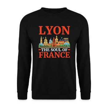 Lyon Frankreich Reisen Urlaub Tourist Ich liebe Lyon - Unisex Pullover - Schwarz - Vorne - Alina (178cm) & Michal (187cm)