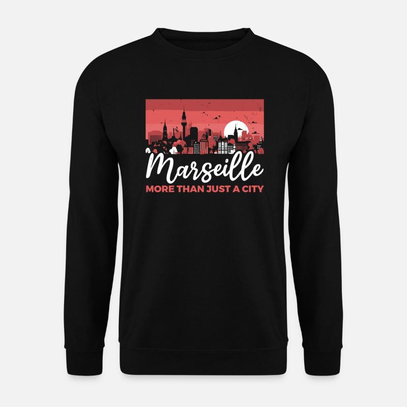 Marseille Frankreich Reisen Urlaub Ich liebe Marseille - Unisex Pullover - Schwarz