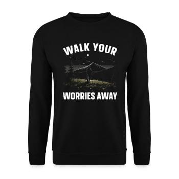 Nordic Walking Lover Cardio Fitness Nordic Walker - Unisex Sweatshirt - black - Front - Alina (178cm) & Michal (187cm)