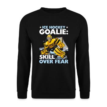 Hockey sur glace Gardien de but Gardien de but Gardien de but - Sweat-shirt Unisexe - noir - Devant - Alina (178cm) & Michal (187cm)