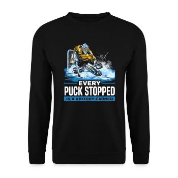 Hockey sur glace Gardien de but Gardien de but Gardien de but - Sweat-shirt Unisexe - noir - Devant - Alina (178cm) & Michal (187cm)