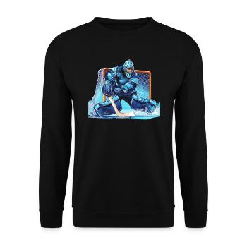 Hockey sur glace Gardien de but Gardien de but Gardien de but - Sweat-shirt Unisexe - noir - Devant - Alina (178cm) & Michal (187cm)