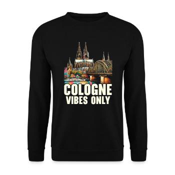 Cologne Allemagne Voyage Vacances J’aime Cologne - Sweat-shirt Unisexe - noir - Devant - Alina (178cm) & Michal (187cm)
