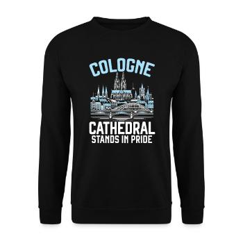 Cologne Allemagne Voyage Vacances J’aime Cologne - Sweat-shirt Unisexe - noir - Devant - Alina (178cm) & Michal (187cm)